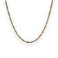 3mm figaro chain gold necklace