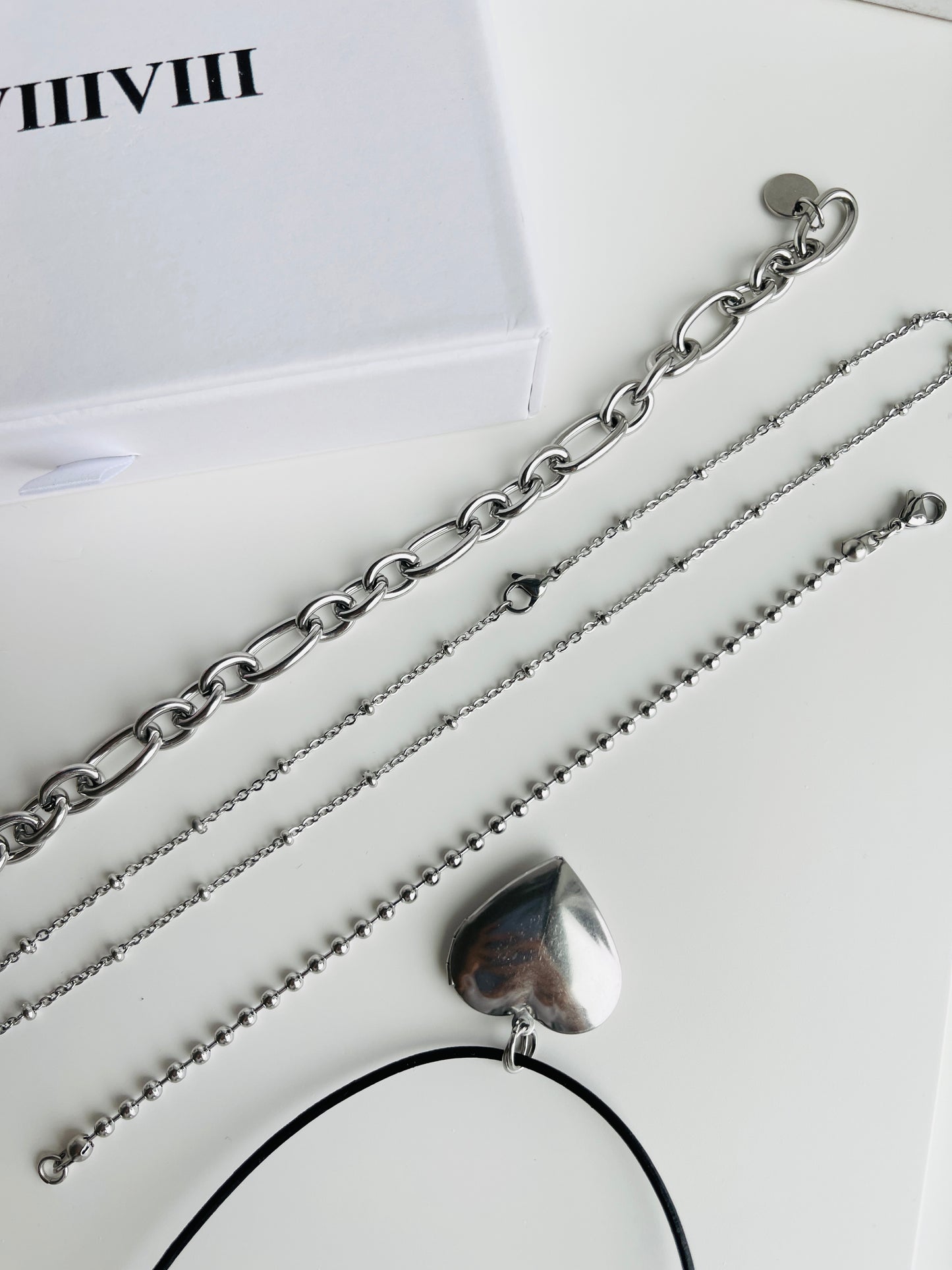 2.5mm satellite chain silver necklace