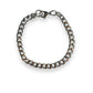 5mm cuban curb chain silver bracelet