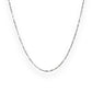 2mm cable flat oval chain silver necklace