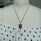 Onyx Pendant Gold Necklace