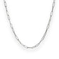 4mm paperclip silver chain necklace