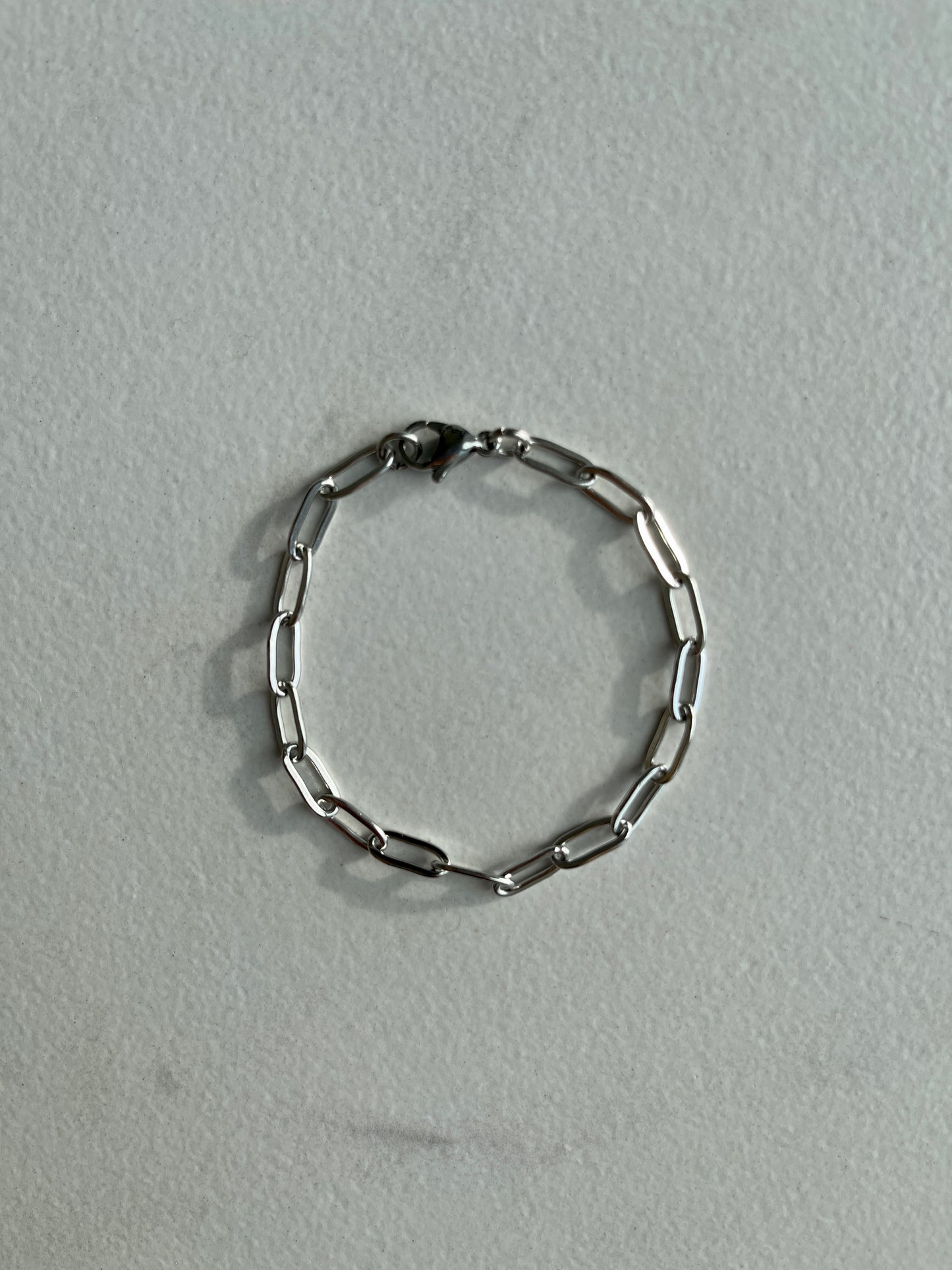 4.2mm cable chain silver bracelet