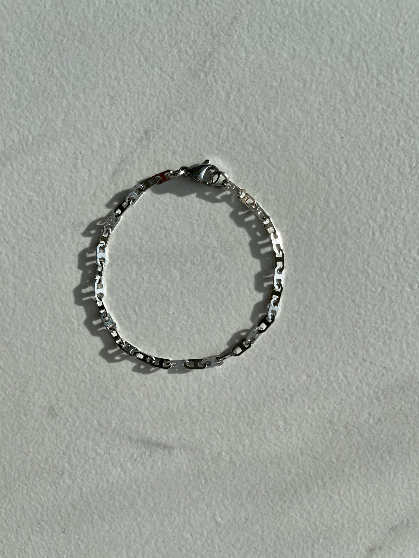 3mm flat mariner chain silver bracelet