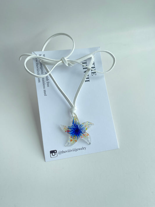 Blue Starfish Necklace