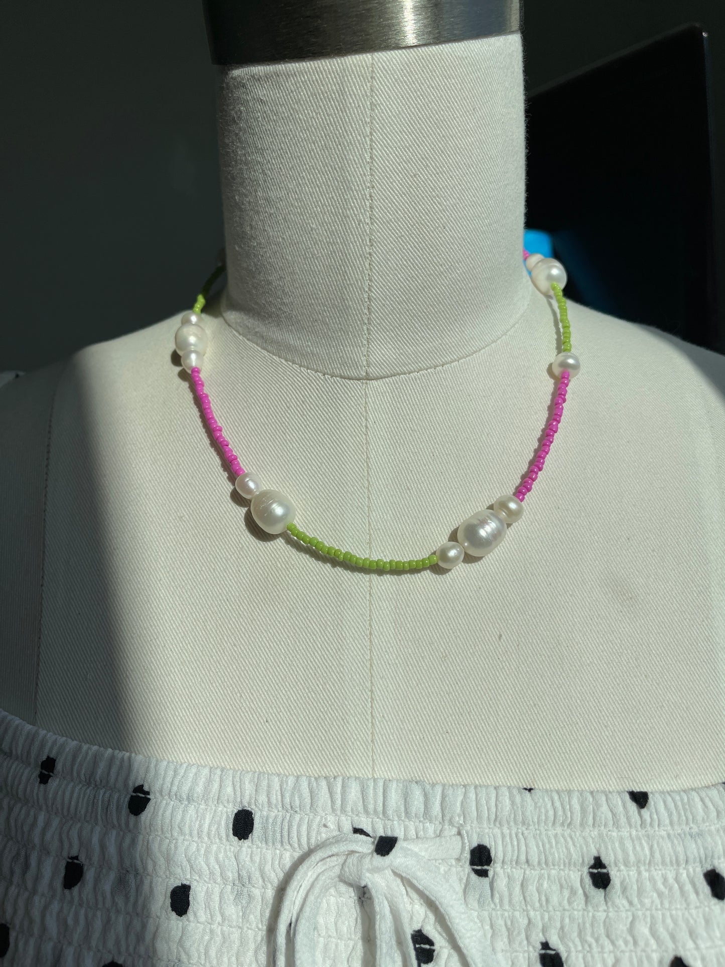 Calista Pearl Beaded Necklace