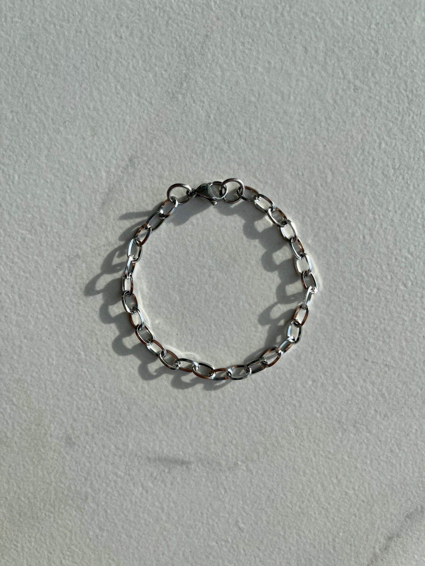 4mm cable chain silver bracelet