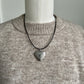 Silver heart locket necklace