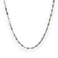 3mm flat mariner silver chain necklace