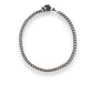 3mm curb chain silver bracelet