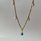 Pearl & Evil Eye Gold  Necklace