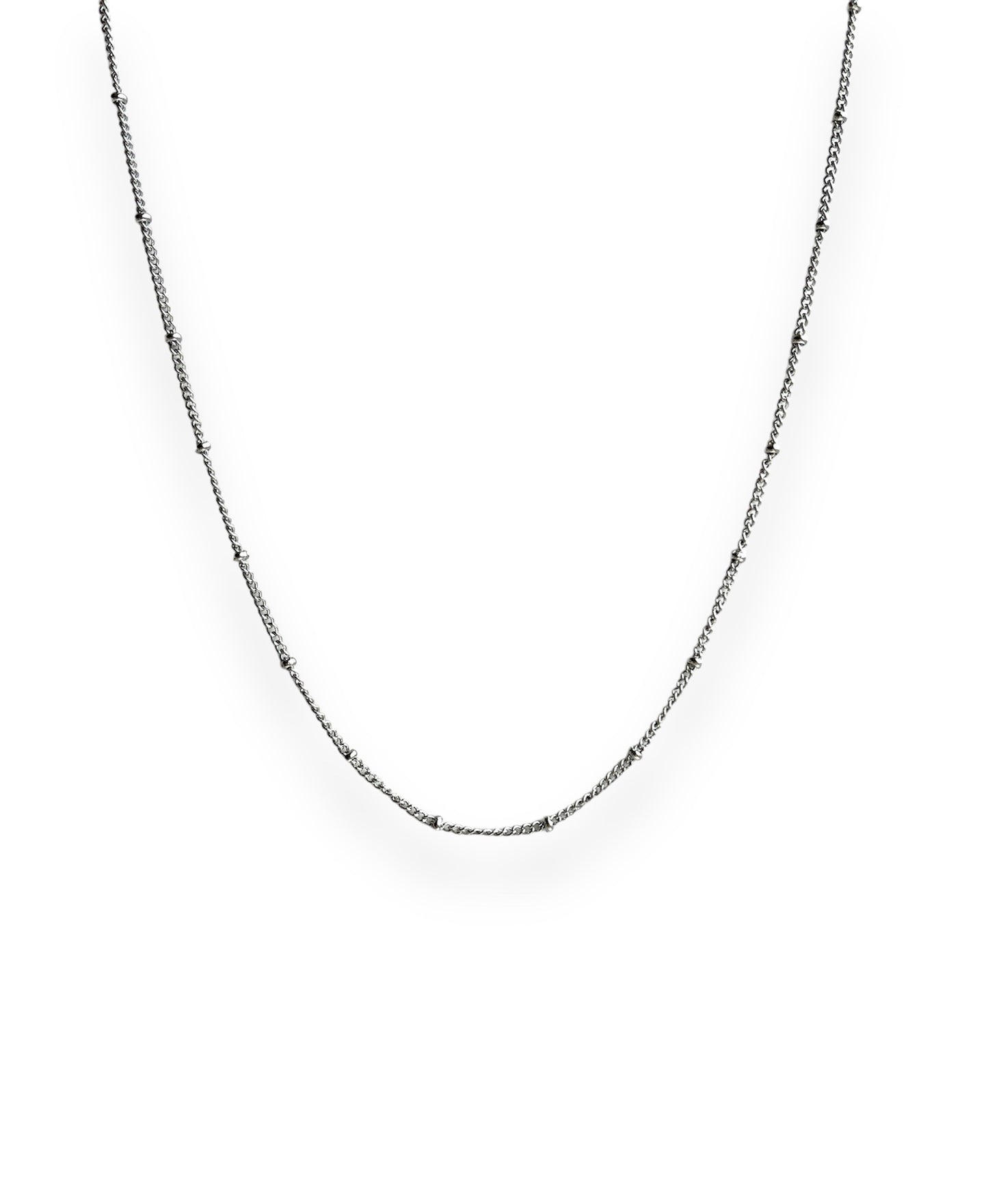 3.1mm satellite chain silver necklace