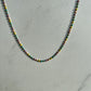 Pastel enamel chain gold 
necklace