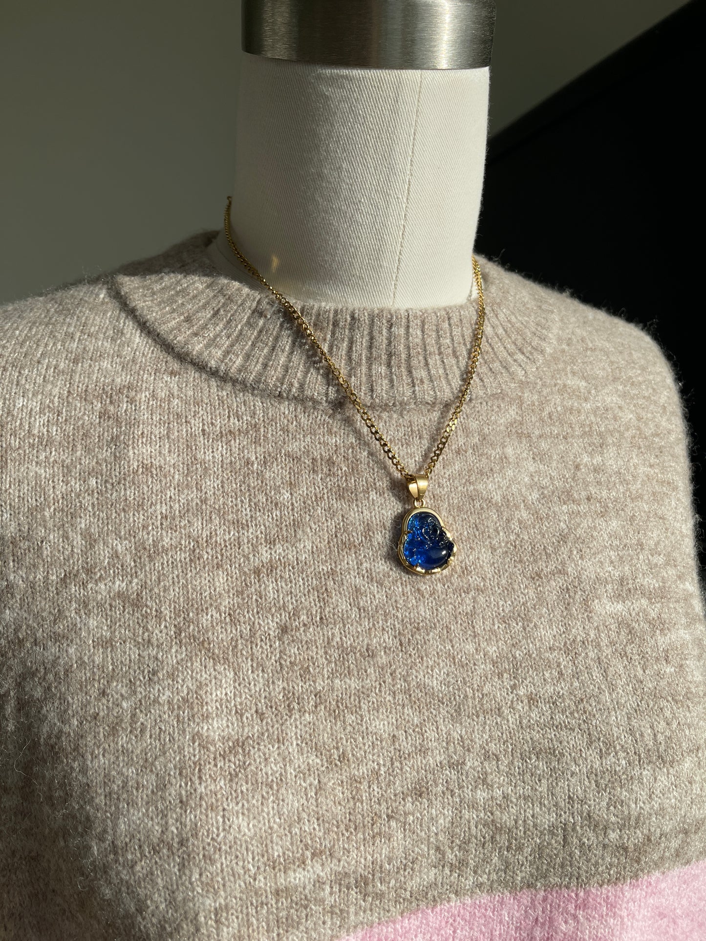 Royal Blue Buddha Necklace