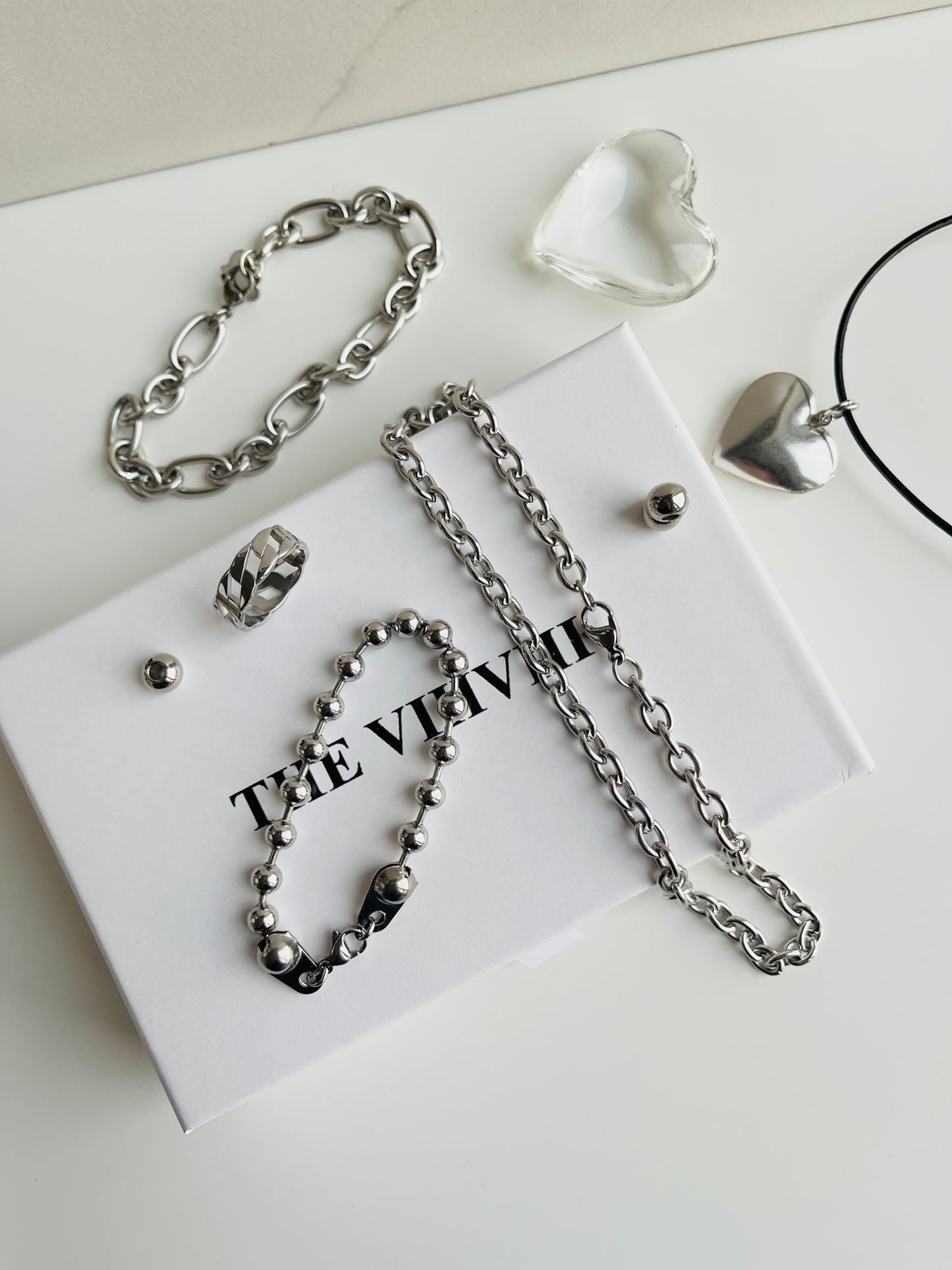 6mm cable linked chain silver necklace