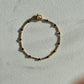 Black enamel chain gold bracelet