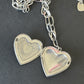 Nova Heart Locket  Silver Paper Clip  Chain Necklace