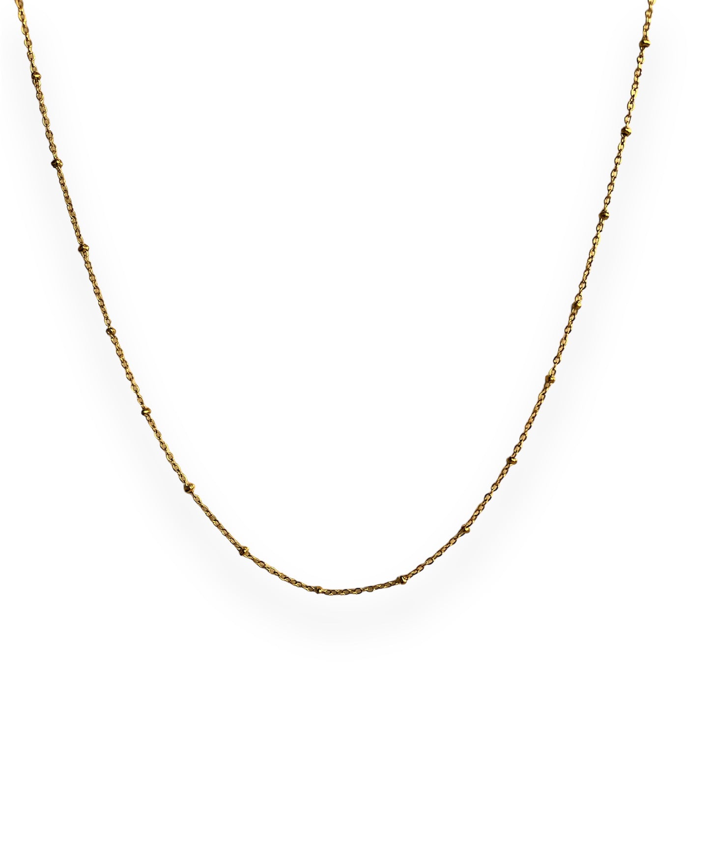 Gold ball chain 
necklace