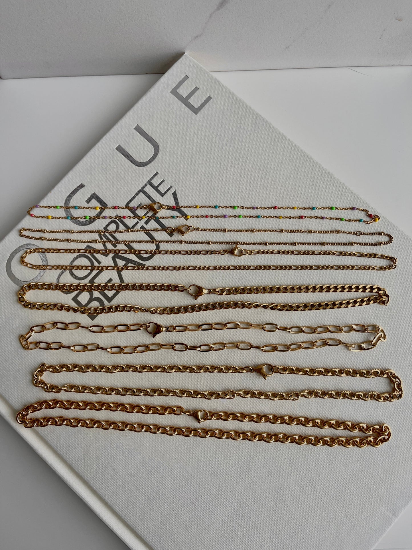 5mm Cuban link chain gold necklace