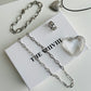 5mm paperclip silver chain necklace