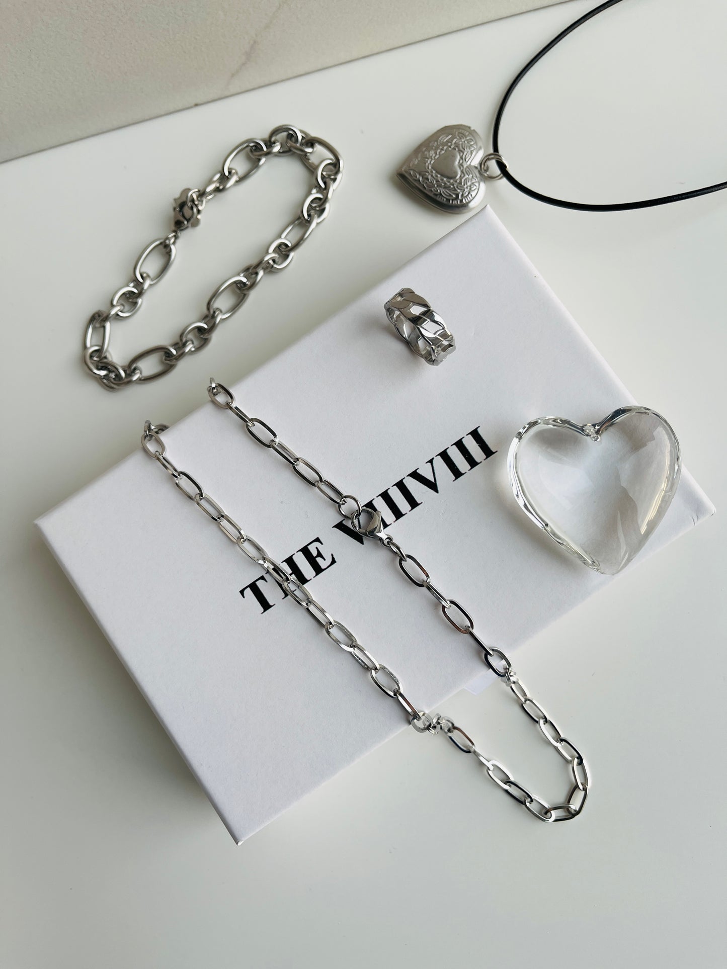 5mm paperclip silver chain necklace