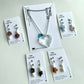 Clear Puffy Heart Pendant Necklace