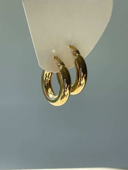 Serenity Small Chunky Hoop Earrings