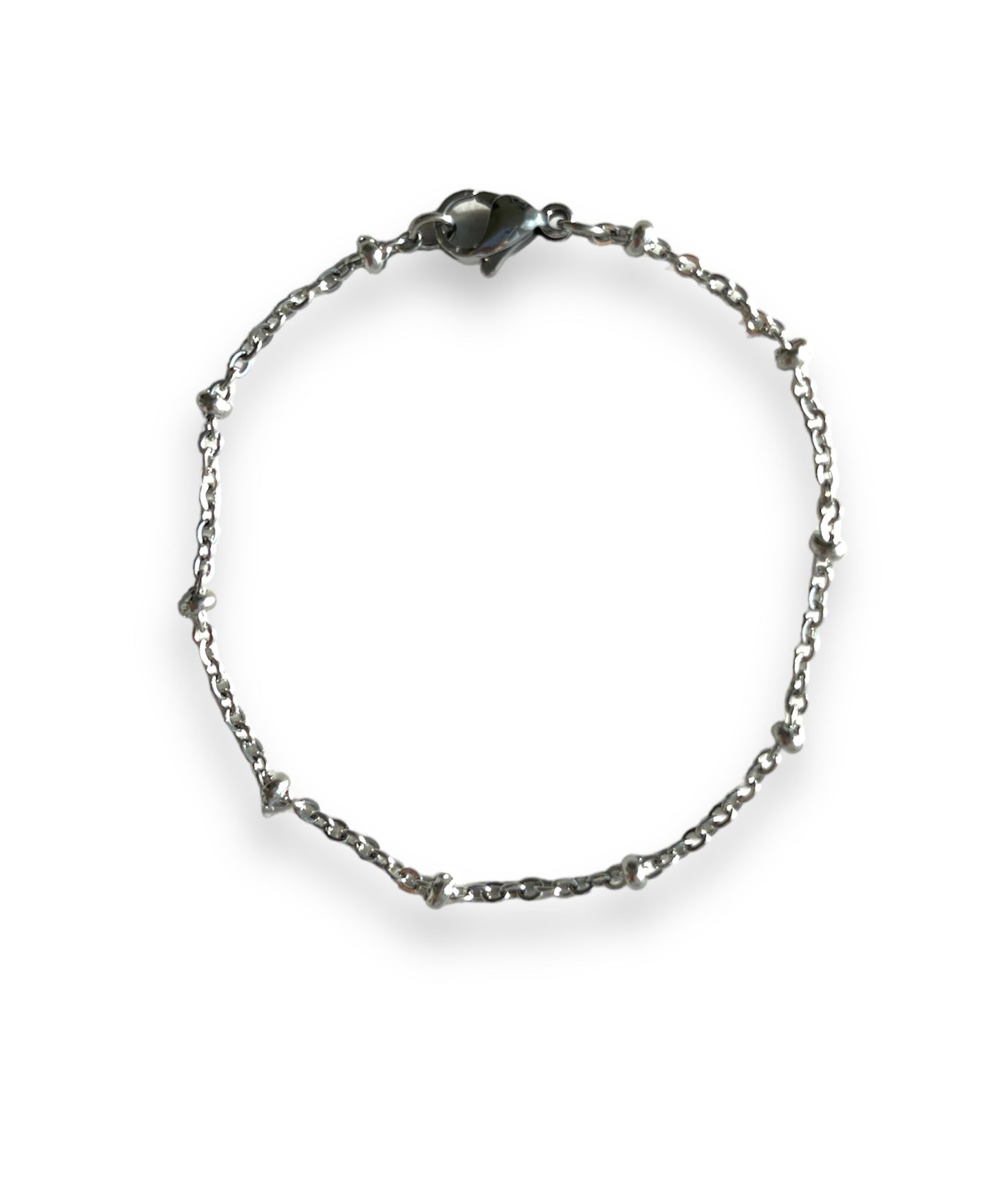 2.5mm satellite chain silver bracelet