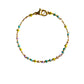 Pastel enamel chain gold bracelet