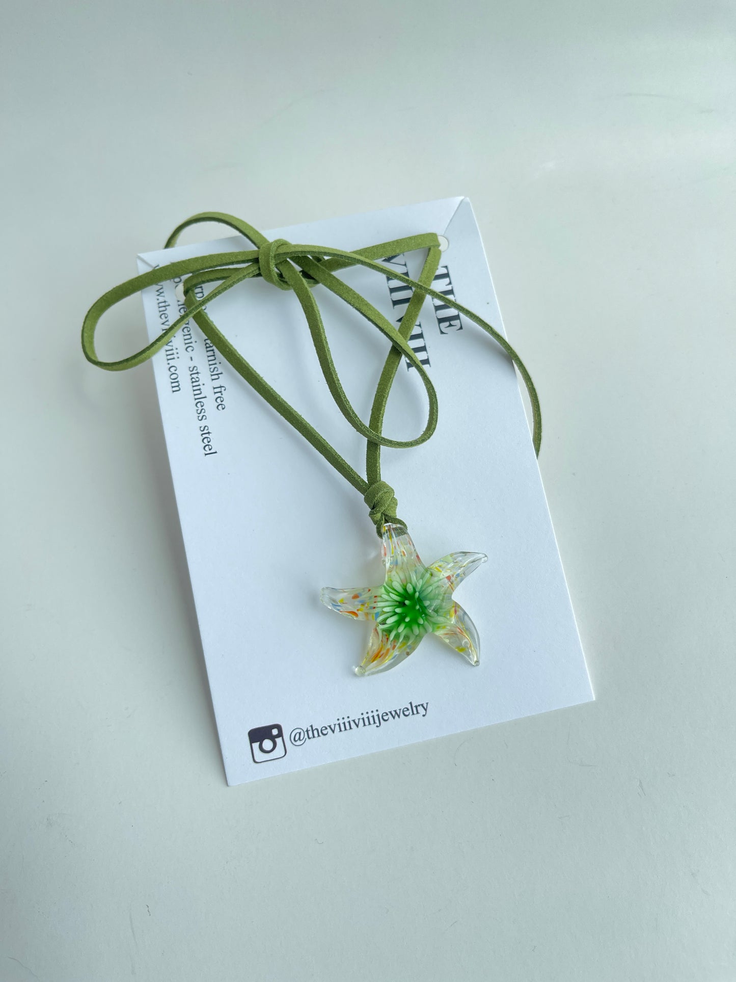 Green Starfish Necklace