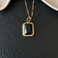 Onyx Pendant Gold Necklace