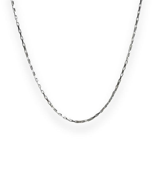 2mm venetian chain silver necklace