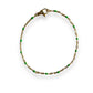 Green enamel ball chain gold bracelet