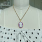 Purple Cameo Lady Pendant Necklace