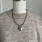 Silver heart locket necklace