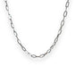 5mm paperclip silver chain necklace