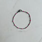 Pink enamel ball chain silver bracelet