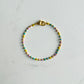 Pastel enamel chain gold bracelet