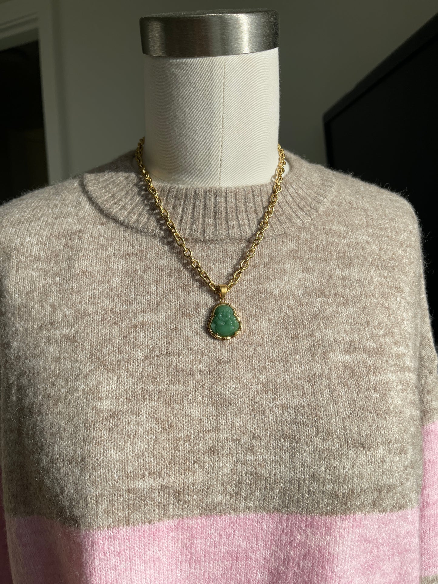 Green Buddha Necklace