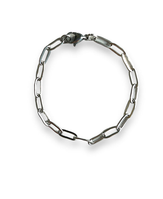 4.2mm cable chain silver bracelet