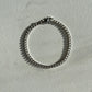 3.5mm curb chain silver bracelet