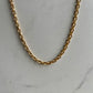 6mm cable linked chain gold necklace