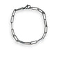 4mm paperclip chain silver bracelet