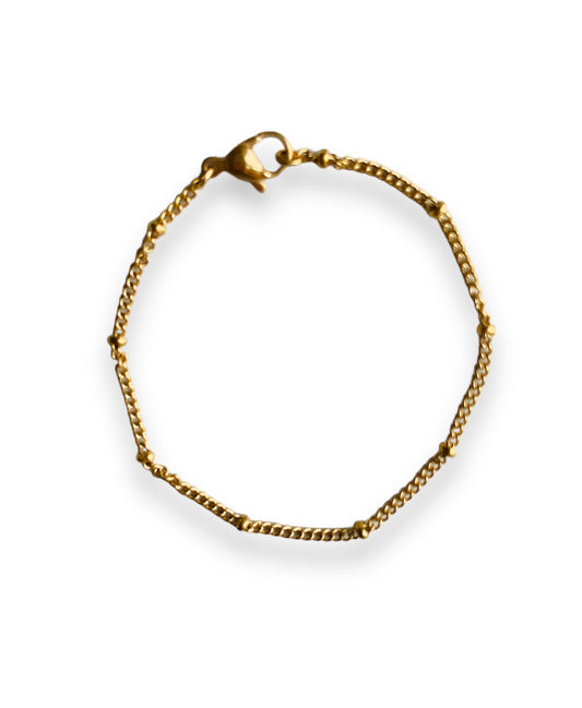 3.1mm satellite chain gold bracelet