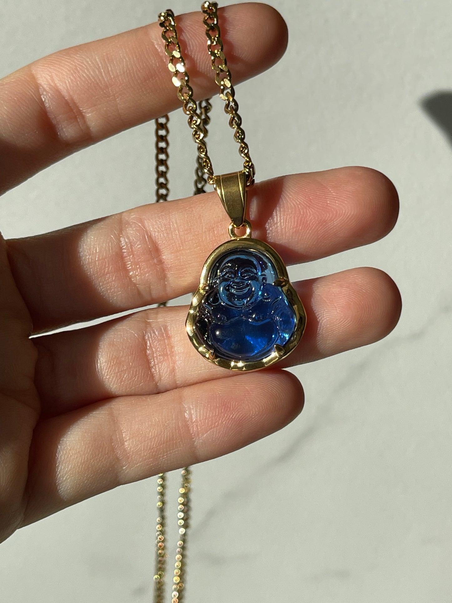 Royal Blue Buddha Necklace