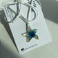 Teal Blue Starfish Necklace