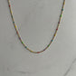 Colourful enamel chain gold 
necklace