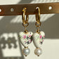 Heart & Pearl Hoop Earrings