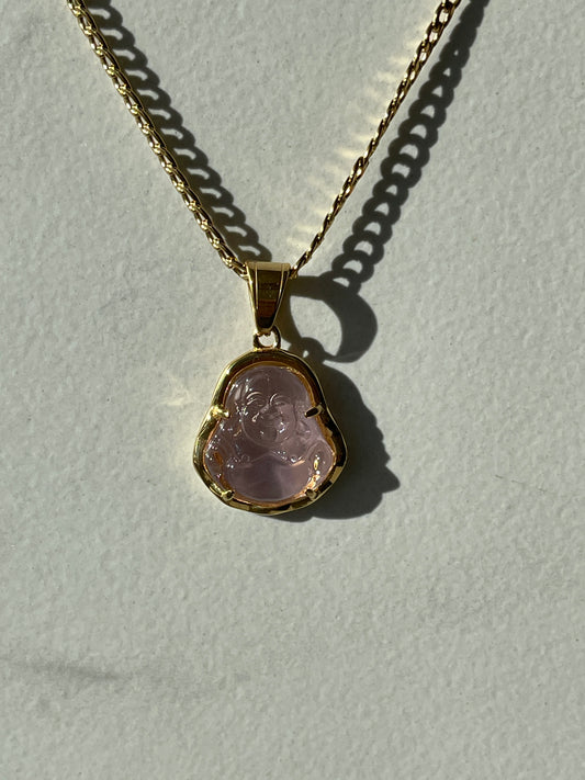 Pink Buddha Necklace