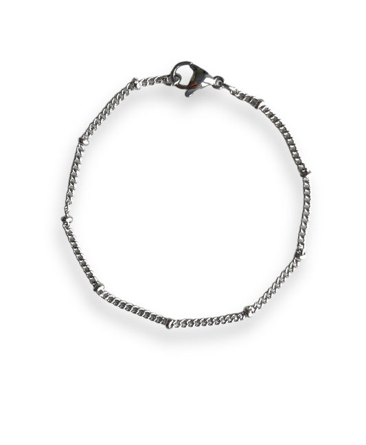 3.1 mm satellite chain silver bracelet